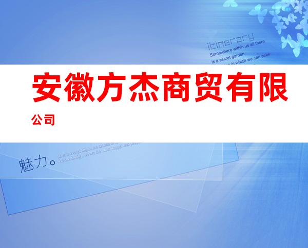 安徽方杰商贸有限公司